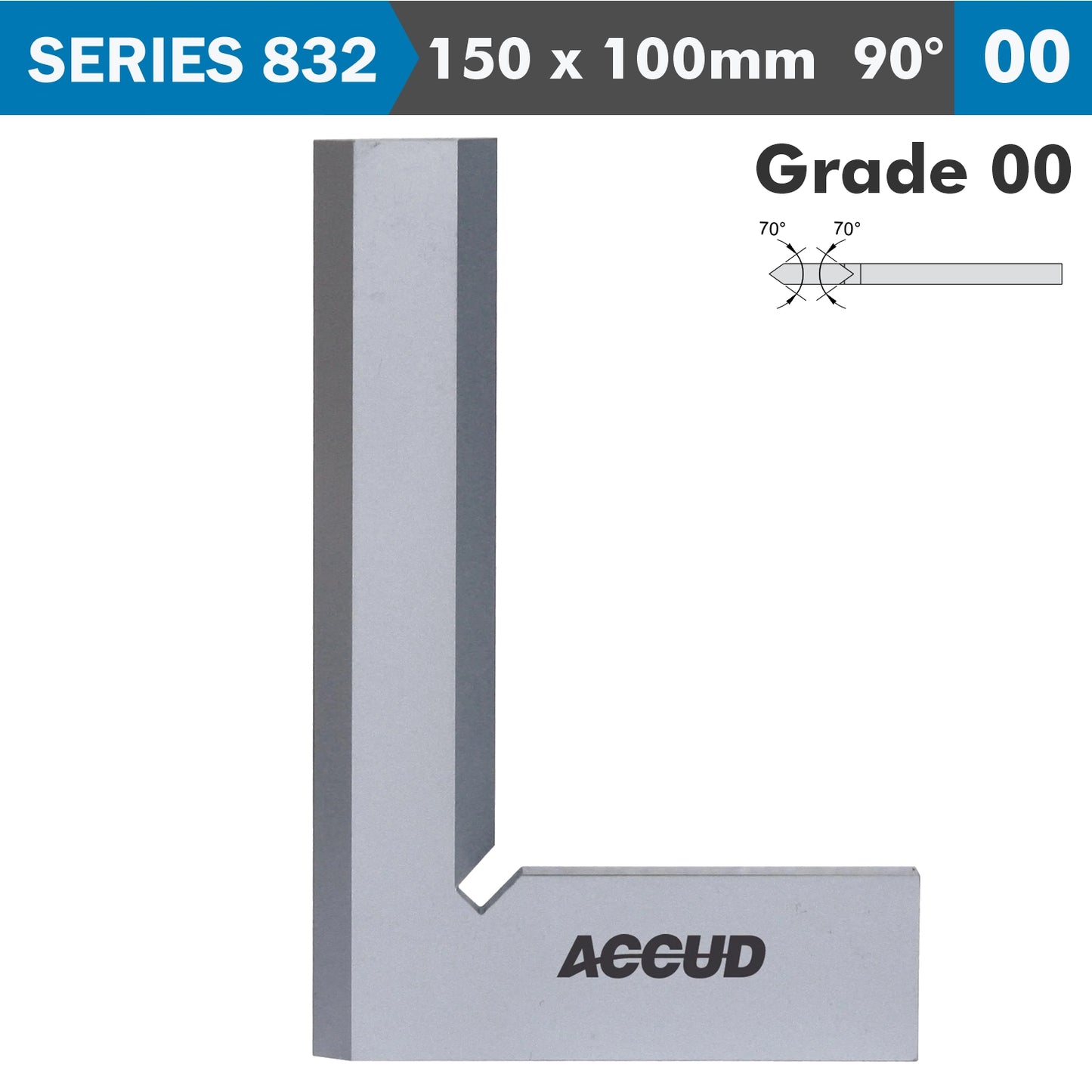 BEVELED EDGE SQUARE 90 DEG. GRADE 00 150X100MM