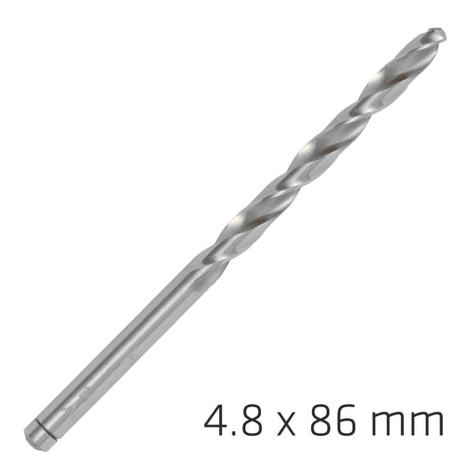 ALPEN PRO HSS 4.8MM DRILL DIN 338 RN 135 SPLIT POINT PLASTIC WALLET  (