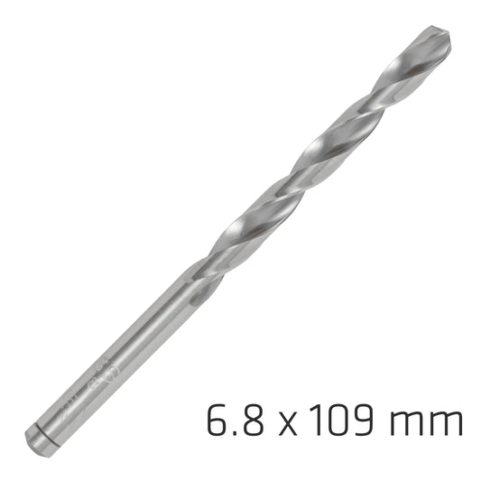 ALPEN PRO HSS 6.8MM DRILL DIN 338 RN 135 SPLIT POINT PLASTIC WALLET