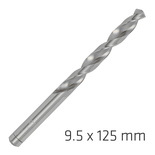 ALPEN PRO HSS 9.5MM DRILL DIN 338 RN 135 SPLIT POINT PLASTIC WALLET
