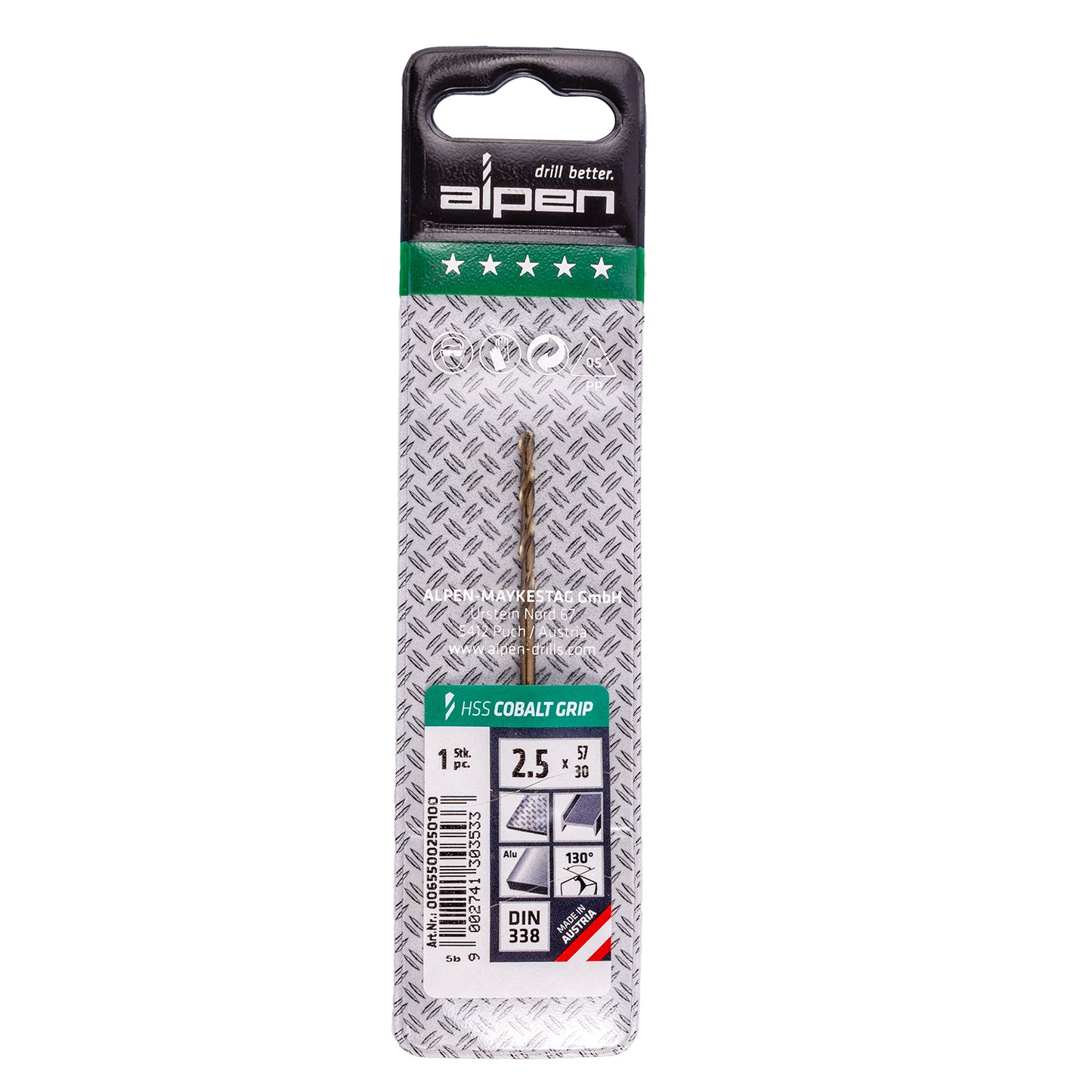 HSS COBALT GRIP 2,5 PLW