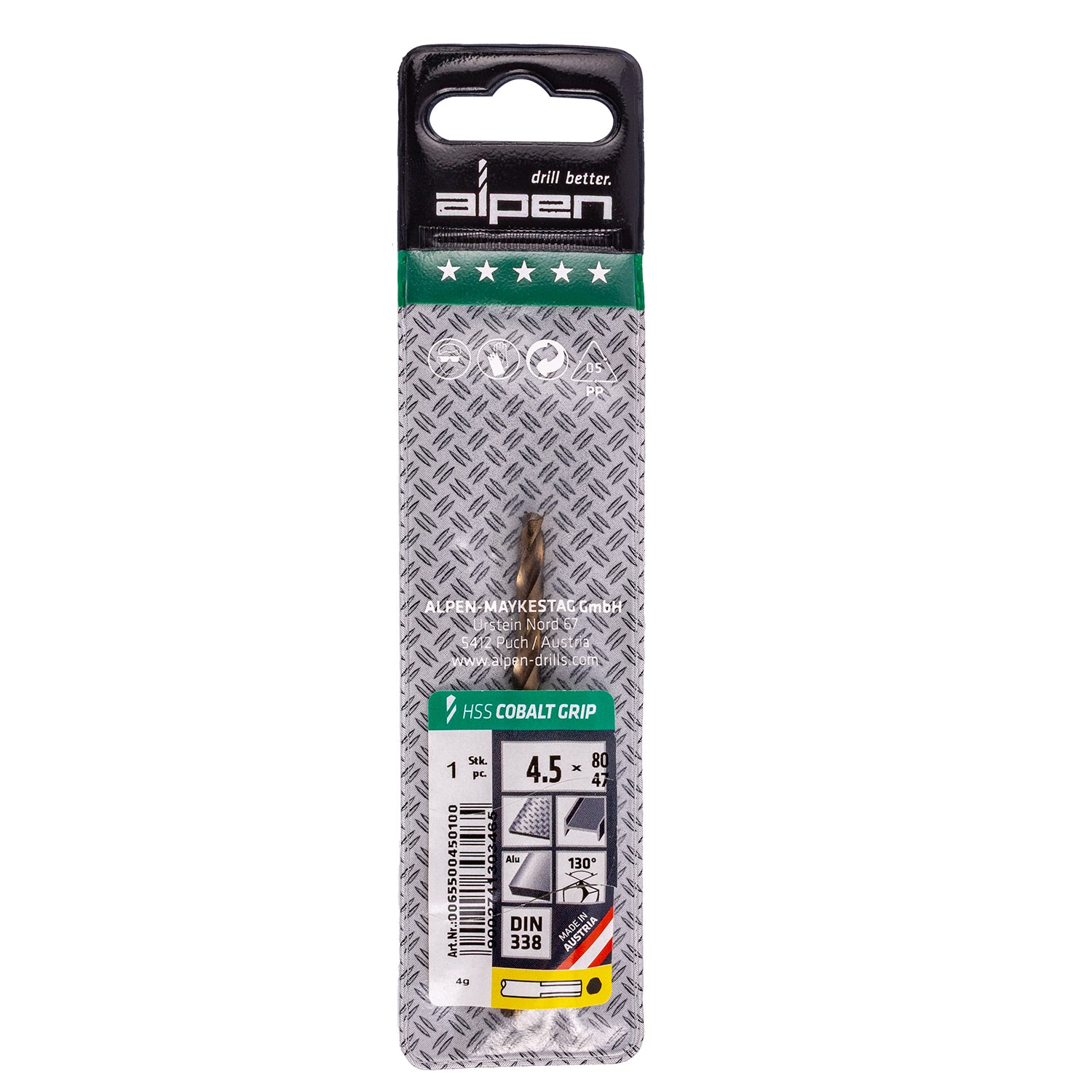 HSS COBALT 4,5 PLW GRIP 3-SIDED