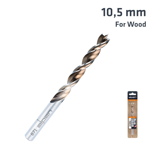 TIMBER TWIST 10.5MM WOOD DRILL BIT SLEEVED