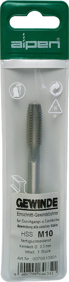 TAP 6MM HSS IN POUCH 1.0MM PITCH