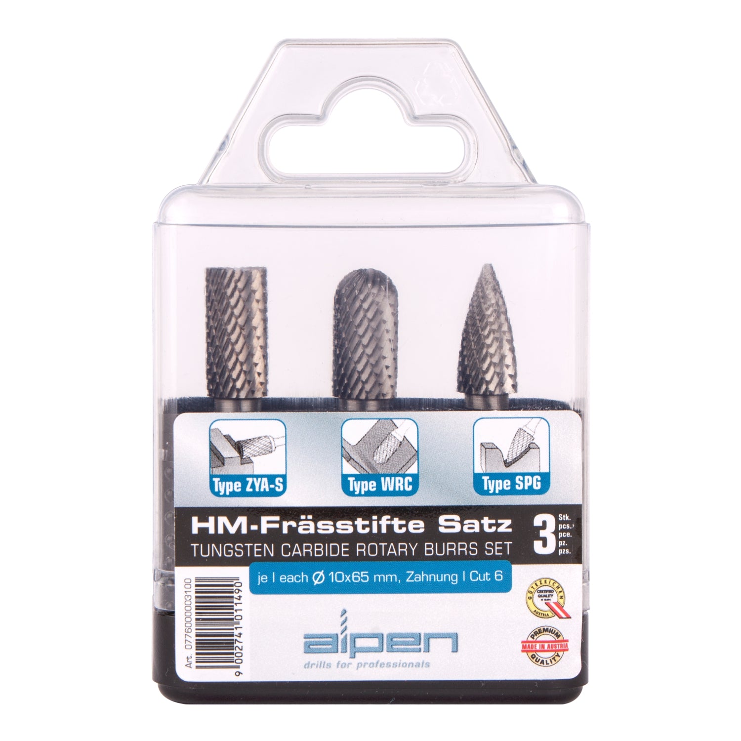 TUNGSTEN BURR SET 3PIECE