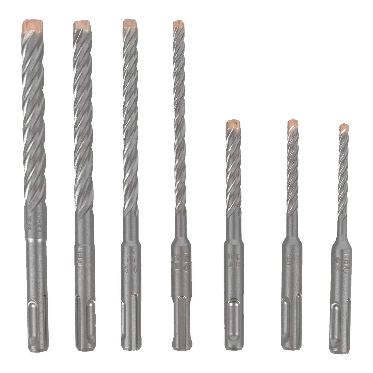 FORCE X SDS-PLUS SET KM7 7 PCS. 5.0/ 6.0/ 8.0 MM X 110 AND 6.0/ 8.0/ 1