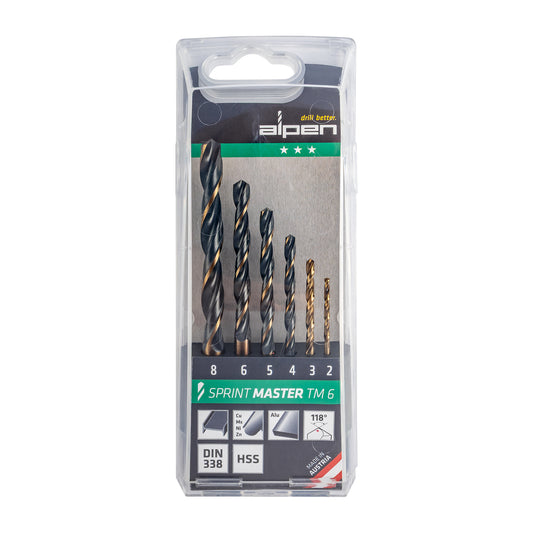 ALPEN SPRINT MASTER TM6 6-PCS 2 - 3 - 4 - 5 - 6 - 8MM HSS SET