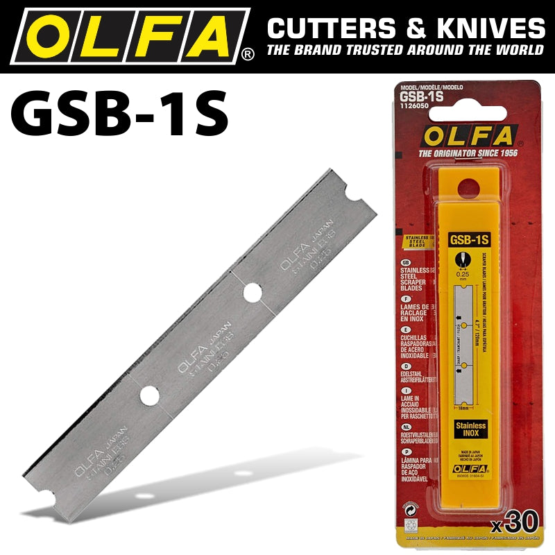 OLFA STAINLESS STEEL BLADES GSB X30 – Brick Paradise & Hardware Online