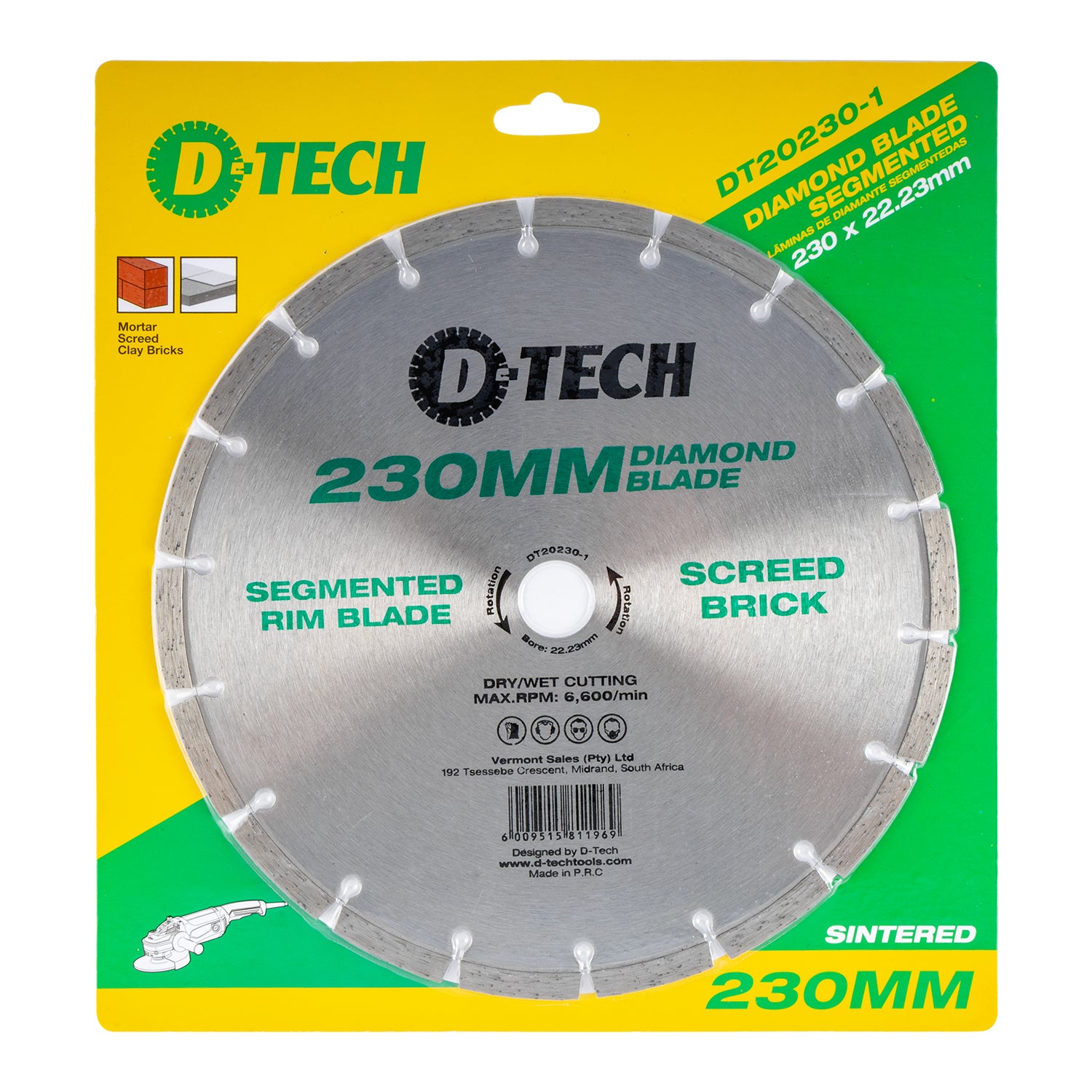 DIAMOND BLADE SEGMENTED STD. 230X22,23MM SCREED/BRICK/MASONRY