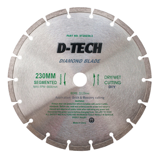 DIAMOND BLADE SEGMENTED STD. 230X22,23MM CONCRETE/CEMENT