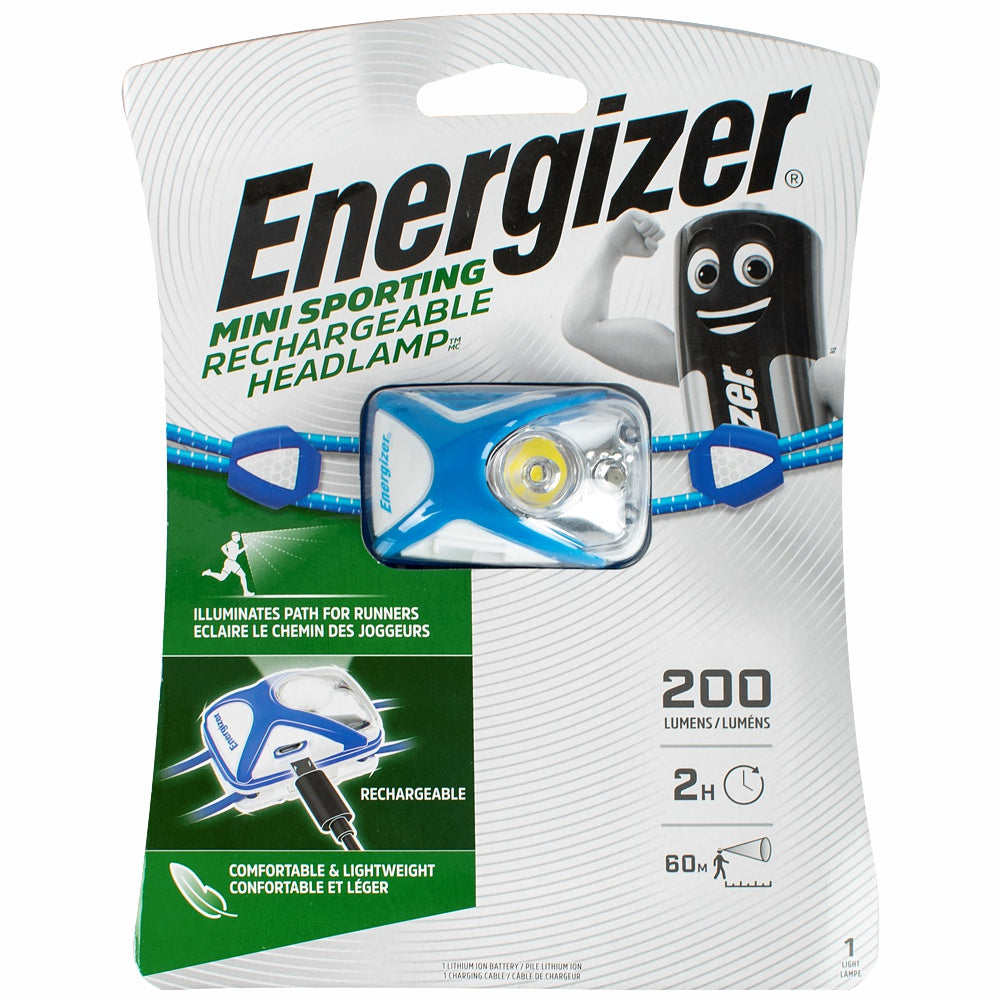 ENERGIZER MINI SPORTING 200 LUM RECHARGE HEADLIGHT