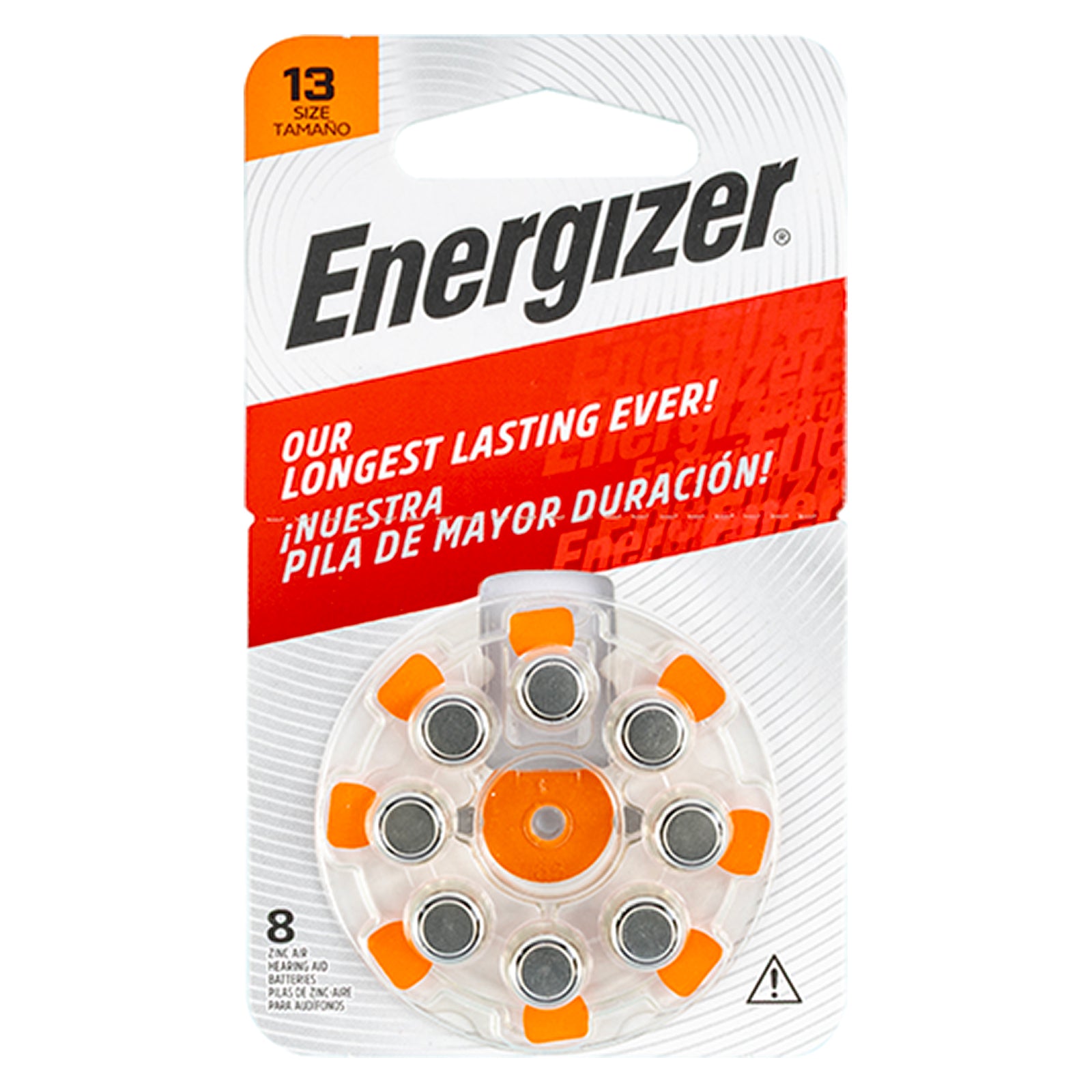 ENERGIZER HEARING AID BAT 13 ORANGE 8 PACK (MOQ 10)
