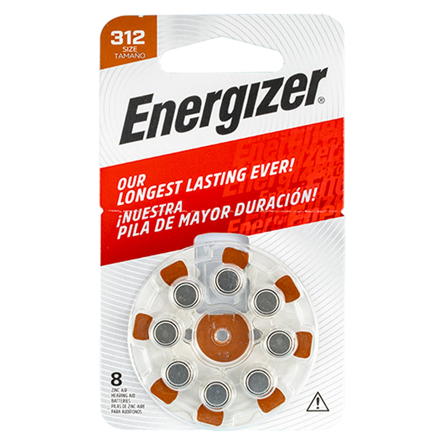 ENERGIZER HEARING AID BAT 312 BROWN 8 PACK (MOQ 10)