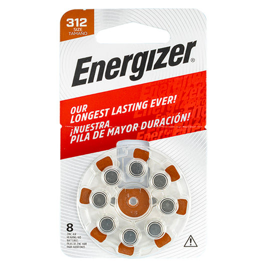 ENERGIZER HEARING AID BAT 312 BROWN 8 PACK (MOQ 10)