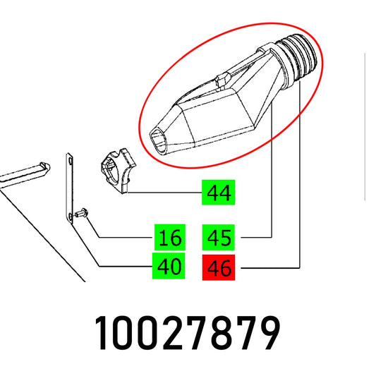 SUCTION CONNECTOR PIECE DF 500 CT