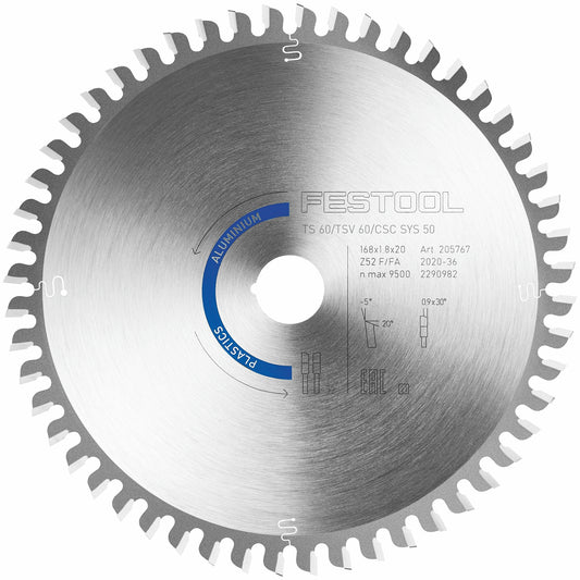 SAW BLADE HW 168X1,8X20 F/FA52