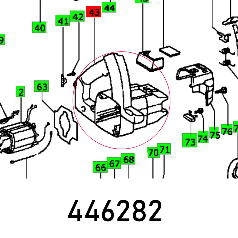 MOTOR HOUSING ATF 55 EB 2 BLATT