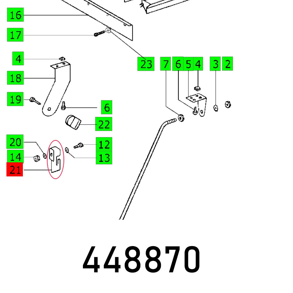 SUPPORT PLATE CS 70 VL LEFT