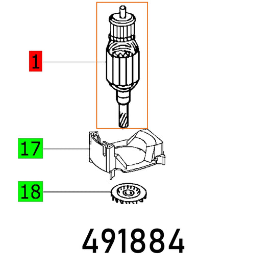 ARMATURE 230V RW 1000 E ET-BG