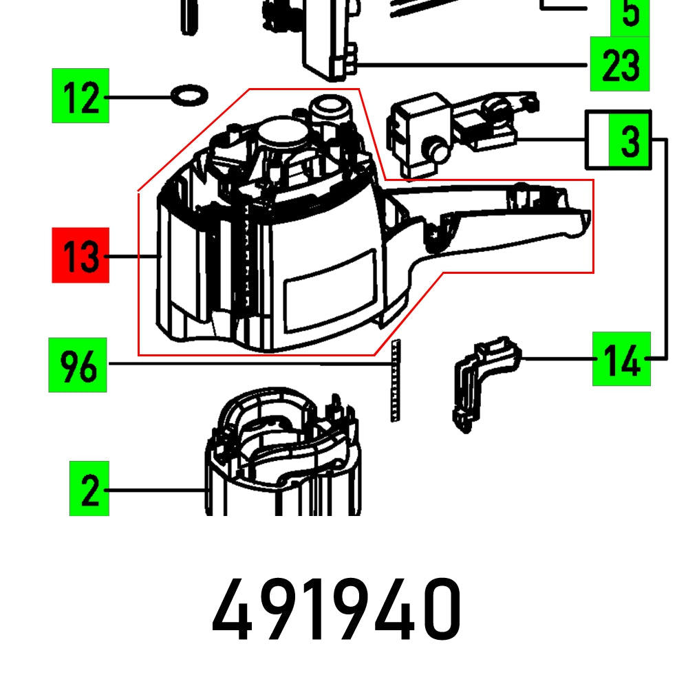 HOUSING OF 1400 EBQ