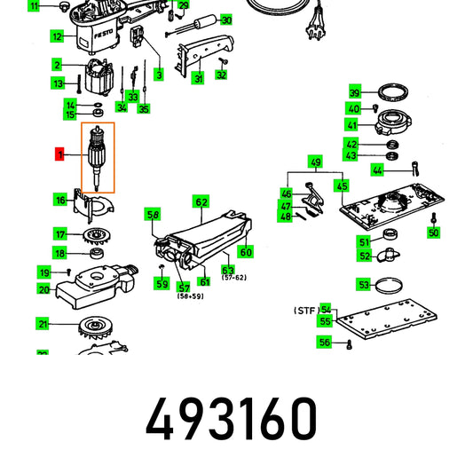 ARMATURE 230V RS 3 ET-BG 230V
