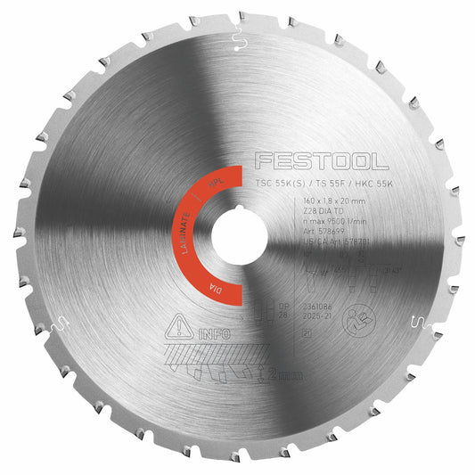 SAW BLADE DIA 160X1,8X20 TD28