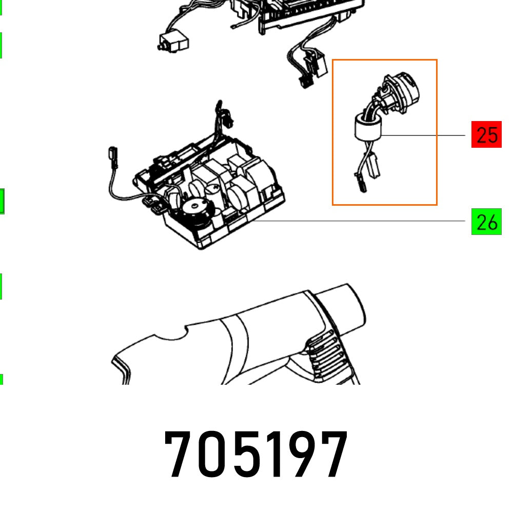 SOCKET HOUSING ETS 150 EC 230V