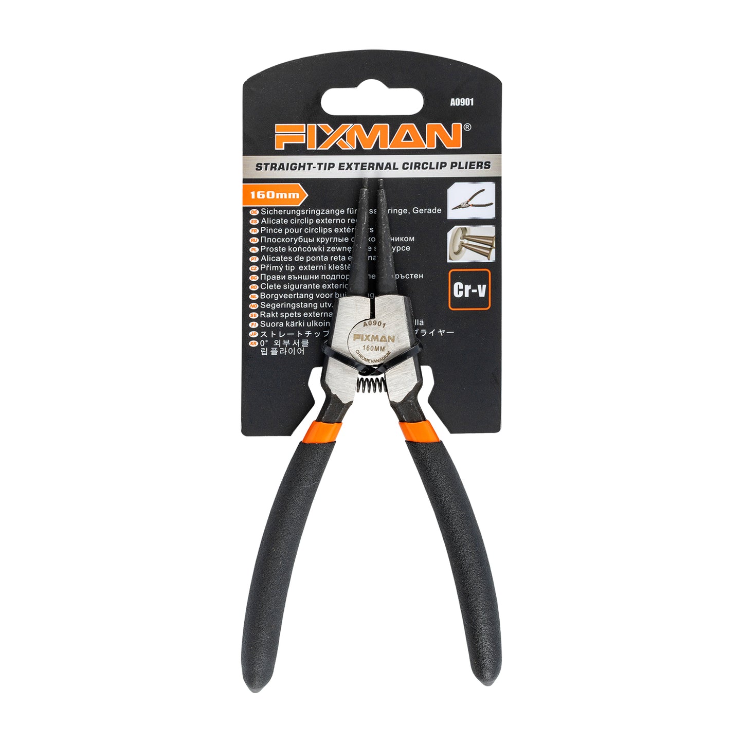 FIXMAN STRAIGHT EXTERNAL CIRCLIP PLIERS 6'/160MM