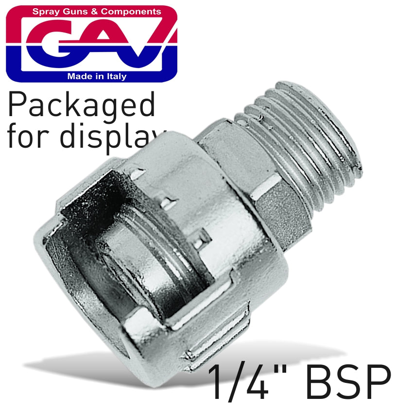 NIPPLE WITH METAL RING 1/4'M  FOR BAYONET COUPLINGS PACKAGED