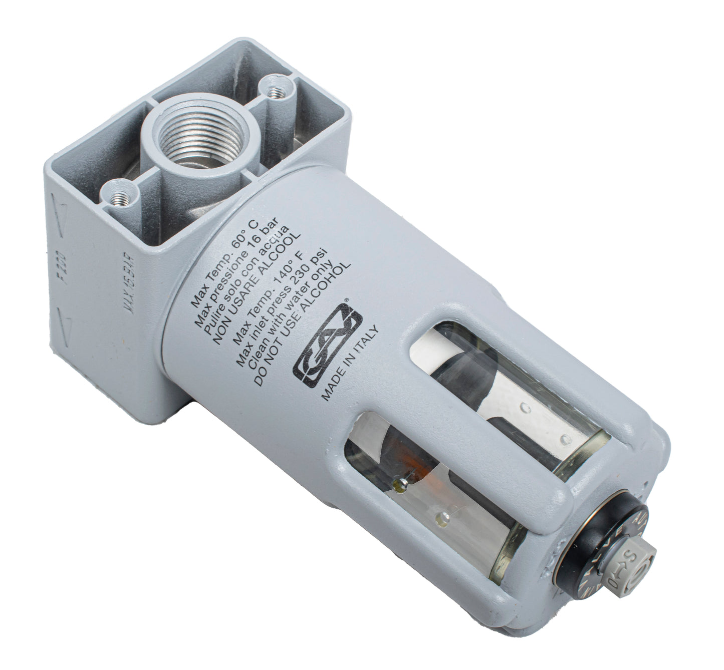 FILTER IN LINE 1/2' WATER TRAP WITH AUTO DRAIN