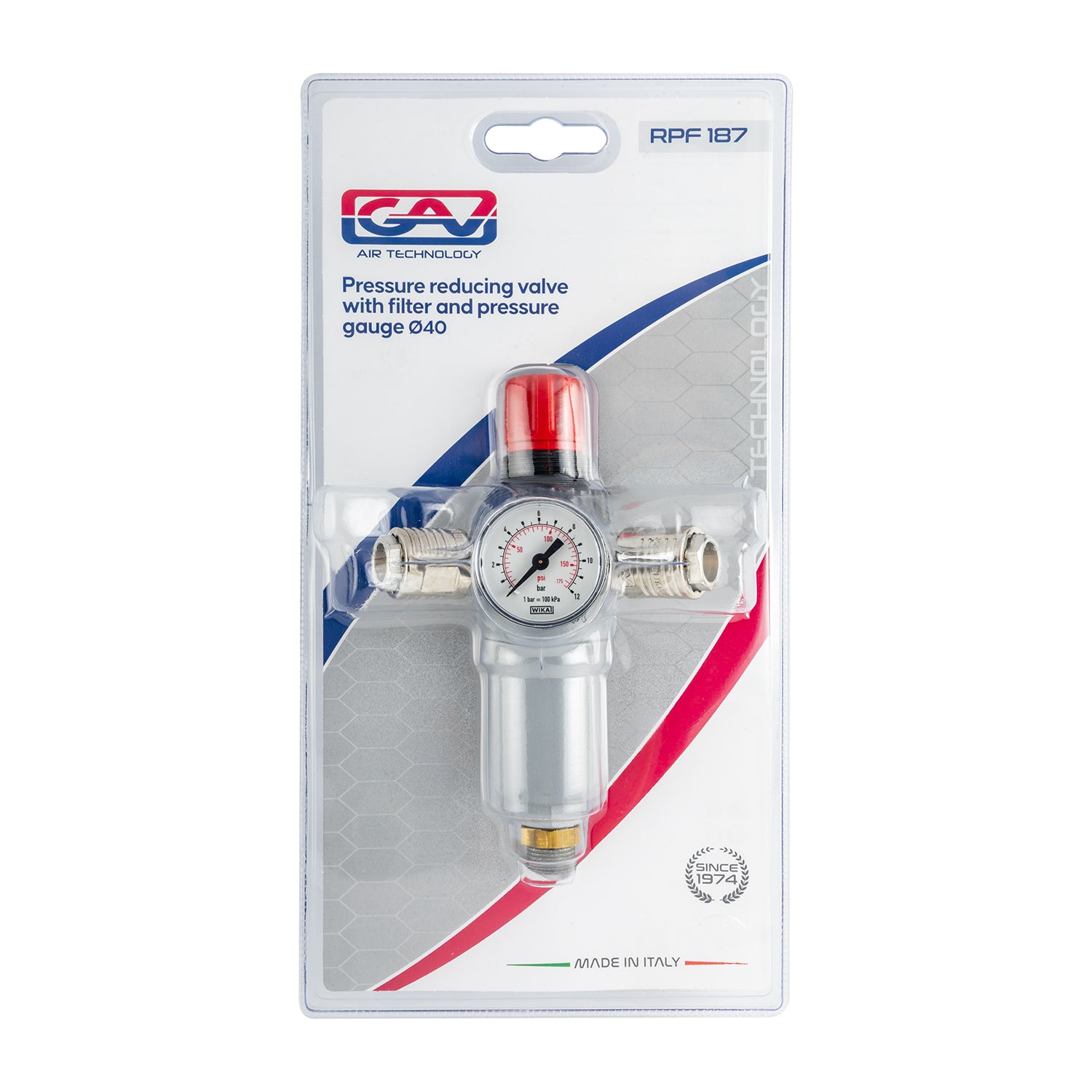 PRESSURE REDUCING VALVE & FILTER 3/8'WITH UNIVERSAL COUPLERS