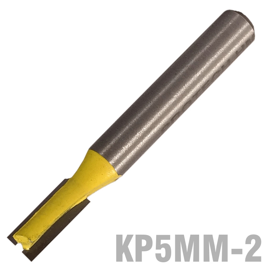 STRAIGHT BIT 5MM X 12MM TWO FLUTE METRIC 1/4' SHANK