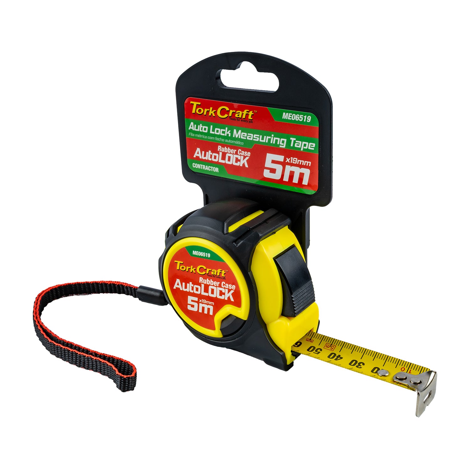 MEASURING TAPE MULTI LOCK 5M X 19MM RUBBER CASING MATT FINISH