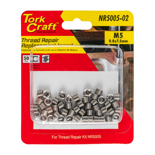 THREAD REPAIR KIT M5 X 0.8 X 1.5D REPL. INSERTS FOR NR5005