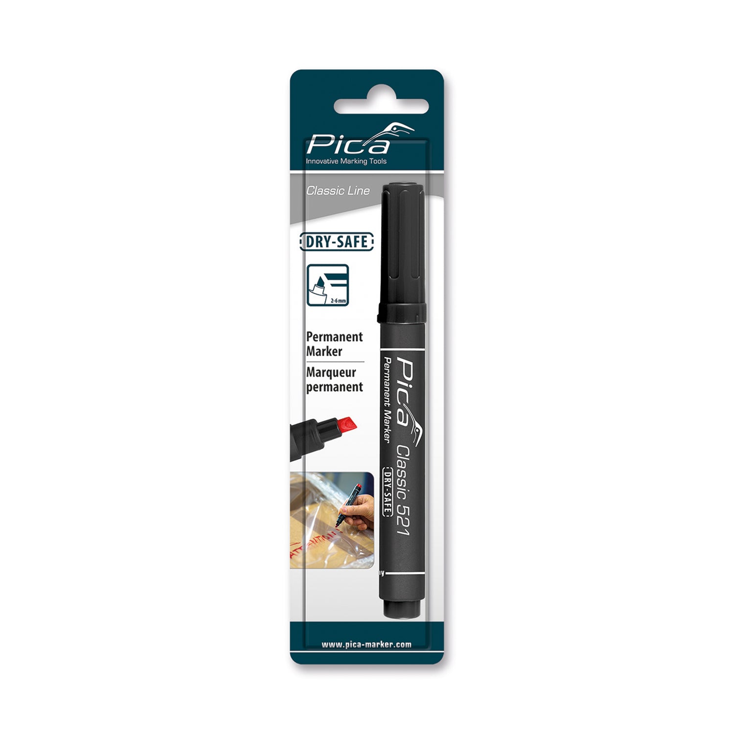 PERMANENT MARKER 2-6MM CHISEL TIP BLACK BLISTER
