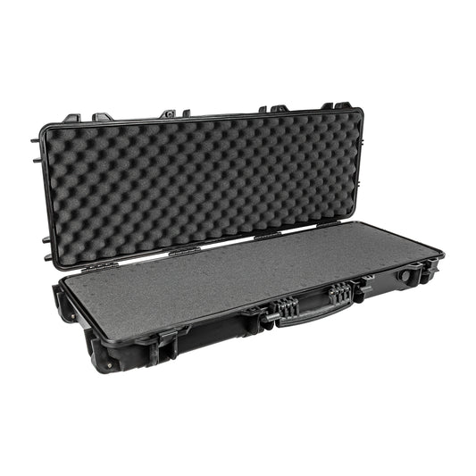 PLASTIC CASE 1040 X 350 X 130MM OD WITH FOAM BLACK RIFLE CASE WATER &
