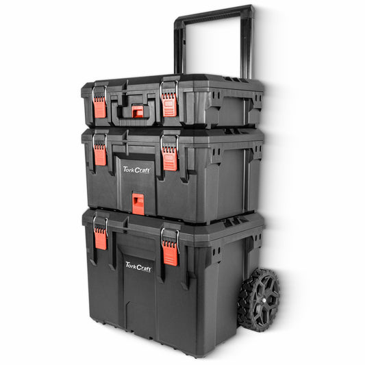 PLASTIC TOOL STORAGE STATION 3 TIER ON CASTORS