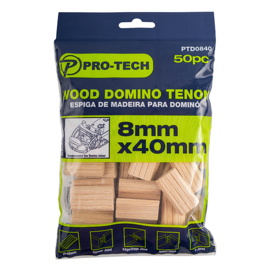 DOMINO TENON 8X40MM 50PC PACK BEECH WOOD