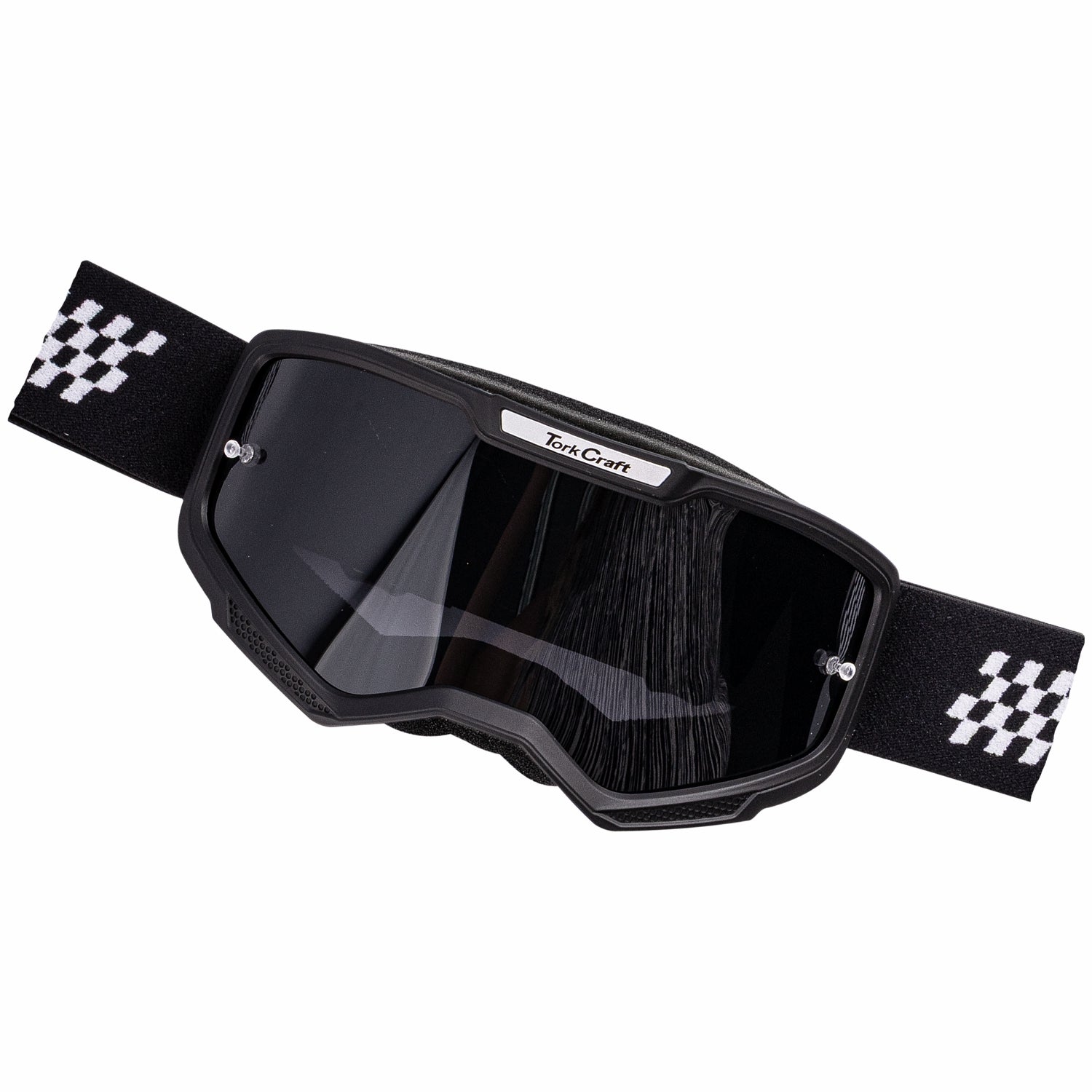 TORK CRAFT MX RACE GOGGLES BLACK & WHITE JUNIOR