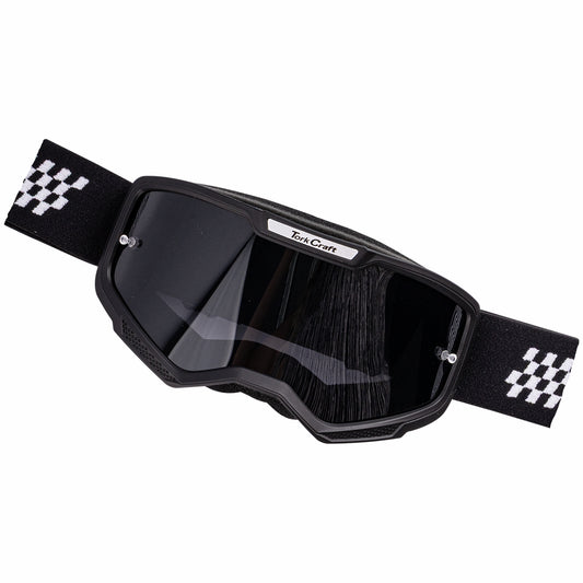 TORK CRAFT MX RACE GOGGLES BLACK & WHITE JUNIOR