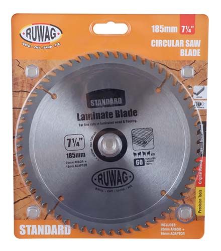 185MM Z60 SAW BLADE TCT STANDARD LAMINATE
