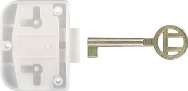 Cupboard Lock Plastic Brown (1)