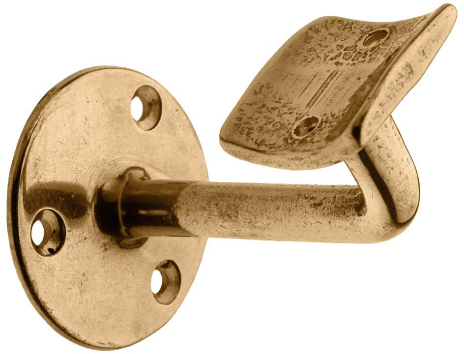 Hand Rail Bracket Brass Cranked  (1)