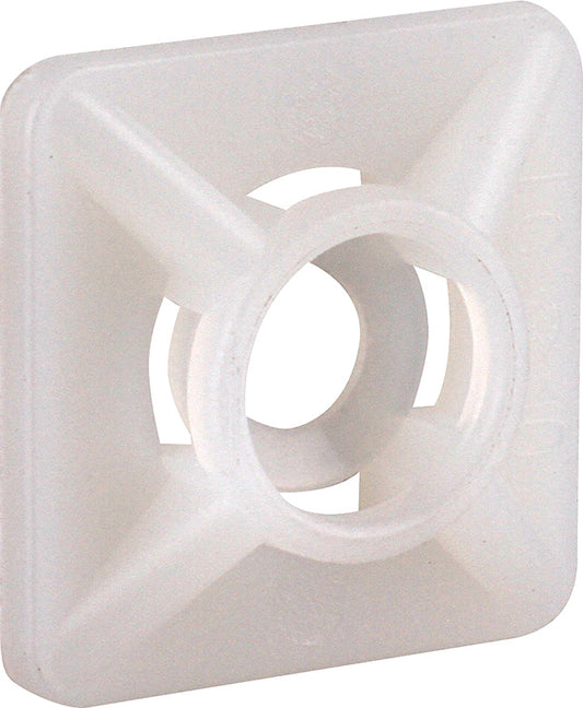 Mount Pad Cable Ties Black 28x28mm (10)