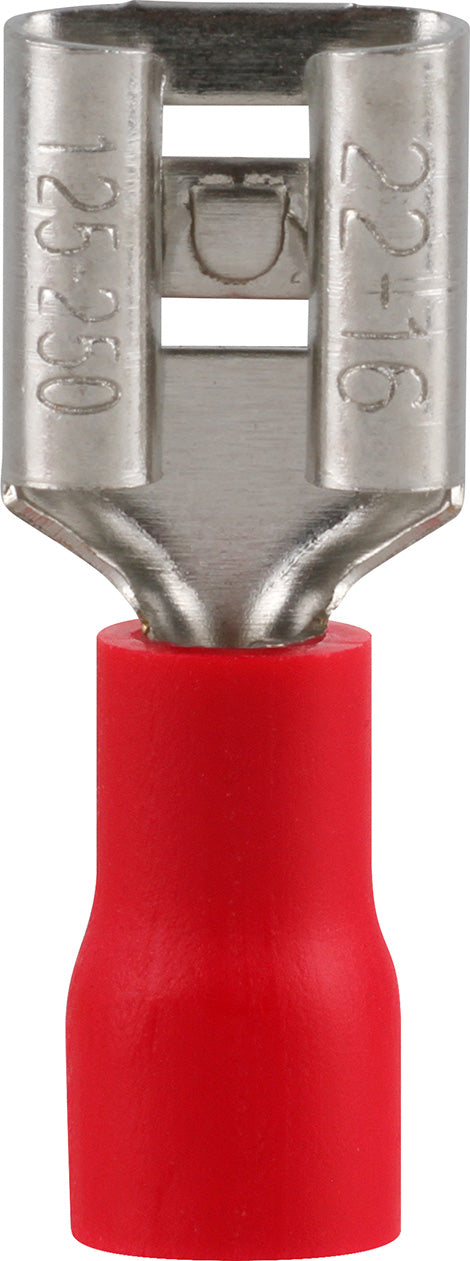 Pre-Ins Female Disconnect Red 6.3mm (25)