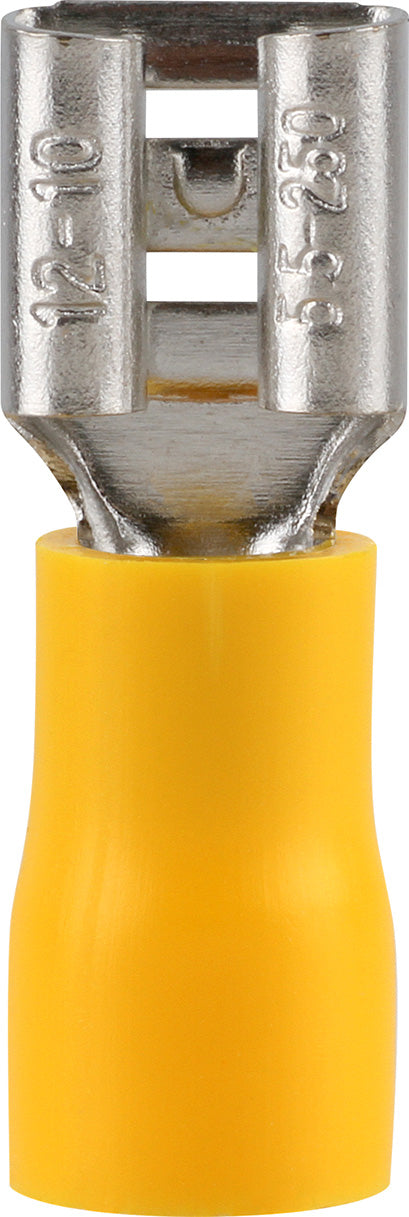 Pre-Ins Female Disconnect Yellow 6.3mm (8)