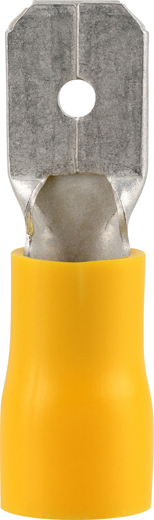 Pre-Ins Male Disconnect Yellow 6.3mm (25)