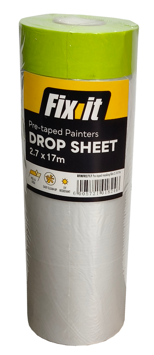 Pre-taped masking film 2.7x17m