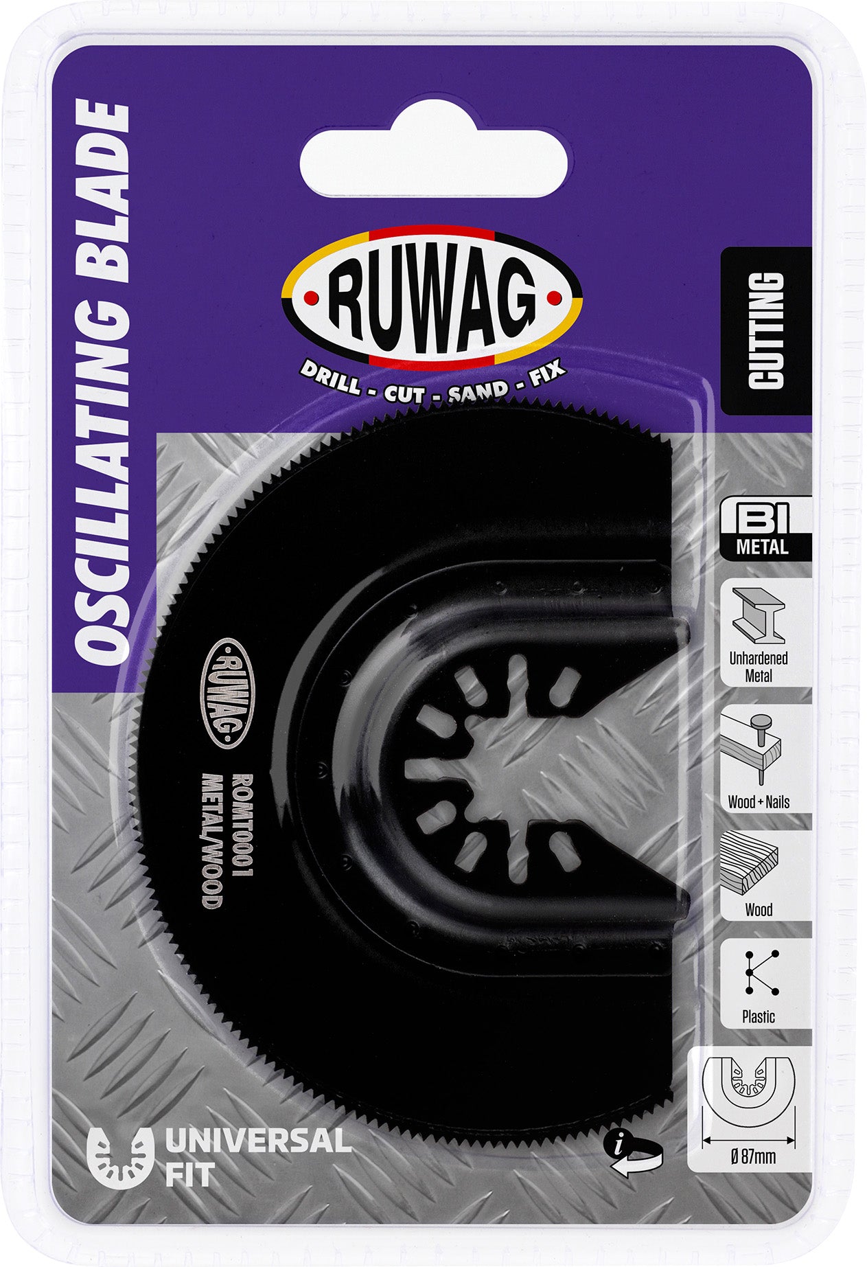 oscillating mult-tool radial blade for wood & metal 87mmØ