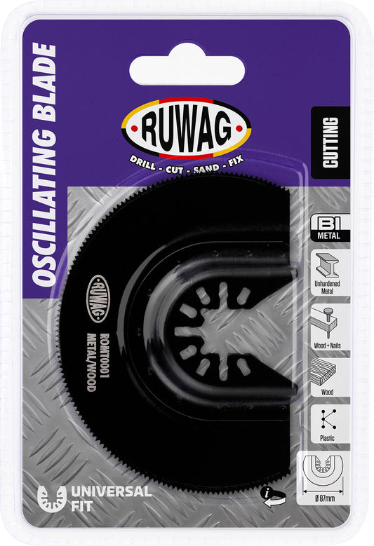 oscillating mult-tool radial blade for wood & metal 87mmØ